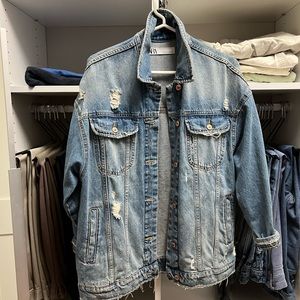 Zara oversized denim jacket M